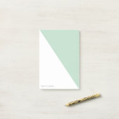 カラーブロックパーソナライズされた- Mint Post-it®メモ ポストイット (デスク上)