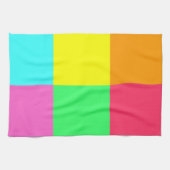 カラーブロックパーティー_どこで取得した?! キッチンタオル (横)