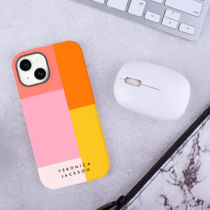 カラーブロックピンクオレンジイエローミニマリスト Case-Mate iPhone 14ケース