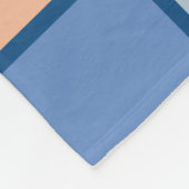 カラーブロックピンクブルーシッモダンク10写真 フリースブランケット (角)