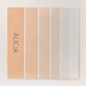 カラーブロックピーチファズ |名エレガント前 ジグソーパズル (横)