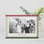 カラーブロックフォトクリスマスカード 招待状 (スタンド正面)