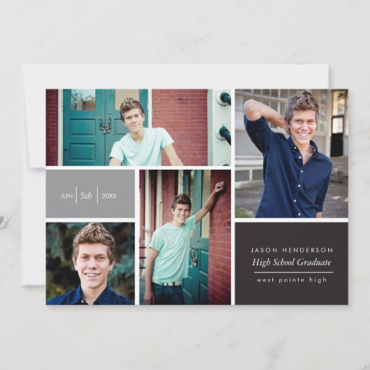 カラーブロックフォトグラッド発表 招待状 (正面)