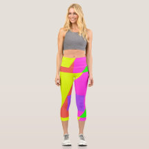 カラーブロックブライトはっきりしたレトロプリント