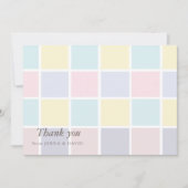 カラーブロックベビーシャワーサンキューカード サンキューカード (正面)
