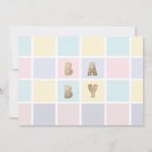 カラーブロックベビーシャワーサンキューカード サンキューカード (裏面)