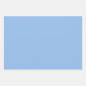 カラーブロックペリウィンクルパステルブルー無地のカラー ラッピングペーパーシート (正面2)