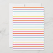 カラーブロックモダンベビーシャワー招待状 (裏面)