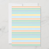 カラーブロックモダンベビーシャワー招待状 (裏面)