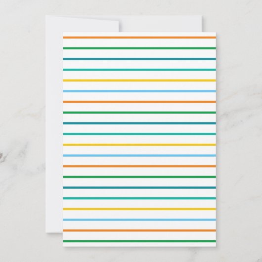 カラーブロックモダンベビーシャワー招待状 (裏面)