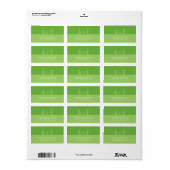 カラーブロック住所 シール(ライム) ラベル (フルシート)