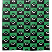 カラーブロック円 シャワーカーテン (正面)