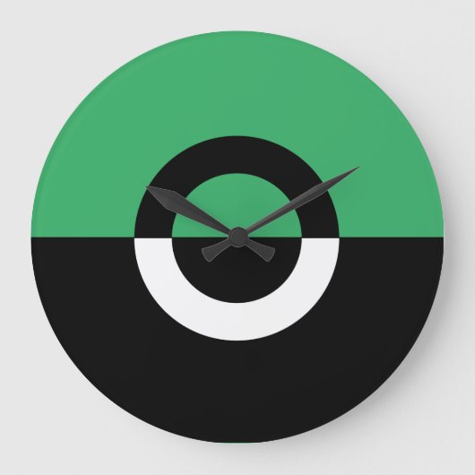 カラーブロック円 ラージ壁時計 (正面)