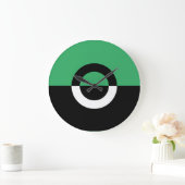 カラーブロック円 ラージ壁時計 (ホーム)