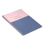 カラーブロック名グレーピンク ノートブック (右側)