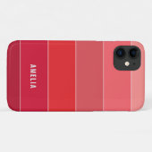 カラーブロック名レッドピンクストライプ色 Case-Mate iPhoneケース (裏面(横))