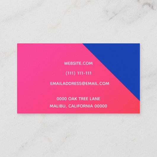 カラーブロック名刺 名刺 (裏面)