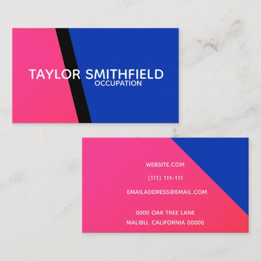 カラーブロック名刺 名刺 (正面/裏面)