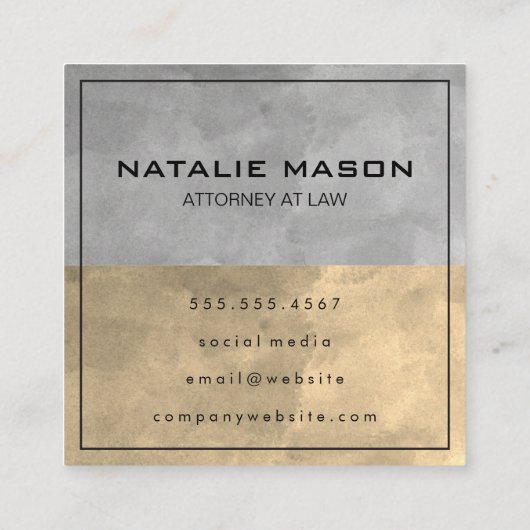 カラーブロック弁護士ジャスティススケール スクエア名刺 (裏面)