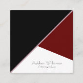 カラーブロック弁護士/弁護士テンプレートQRコード スクエア名刺 (正面)