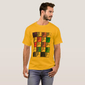 カラーブロック抽象グラフィックTシャツ Tシャツ (正面フル)