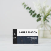 カラーブロック抽象デザイン 名刺 (スタンド正面)