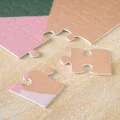 カラーブロック抽象芸術ユニークアートホリディギフト ジグソーパズル (側面)