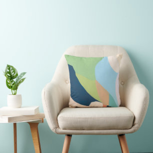 カラーブロック抽象芸術絵を描のオリジナルアート クッション