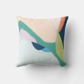 カラーブロック抽象芸術絵を描のオリジナルアート クッション (裏面)