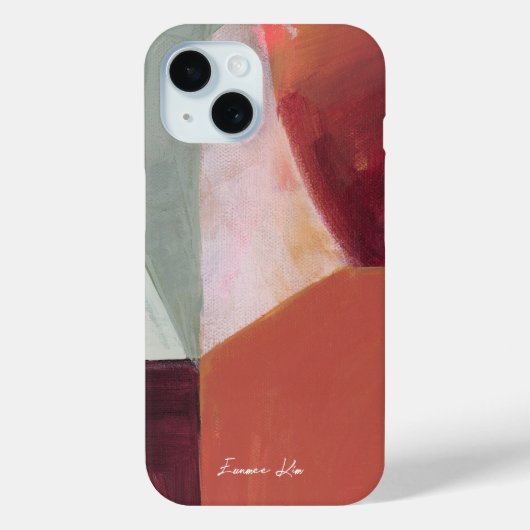 カラーブロック抽象芸術 パーソナライズドネーム Case-Mate iPhoneケース (裏面)