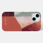 カラーブロック抽象芸術 パーソナライズドネーム Case-Mate iPhoneケース (裏面 (横))