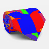 カラーブロック抽象芸術 – 明るいモダンアートパターン ネクタイ (ロール)
