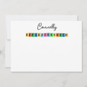 カラーブロック楽しいパーティー家族再会招待状 招待状 (裏面)