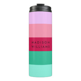カラーブロック横ストライプビバマゼンダ春 タンブラー