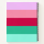 カラーブロック横ストライプビバマゼンダ春 ノートブック (裏面)