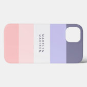 カラーブロック横ストライプ向きピンク、桃、紫 Case-Mate iPhoneケース (裏面 (横))