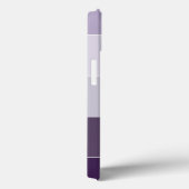 カラーブロック横ストライプ線紫グレー Case-Mate iPhoneケース (裏面 / 右)