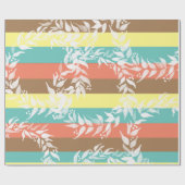 カラーブロック水カラーリースパターン ラッピングペーパー (フラット)