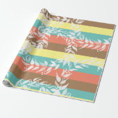 カラーブロック水カラーリースパターン ラッピングペーパー (アンロールド)