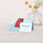 カラーブロック結婚のテーブル冬ID740 プレイスカード (裏面)