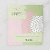 カラーブロック結婚のテーブル春ID740 プレイスカード (外部開封)