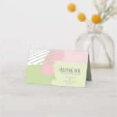 カラーブロック結婚のテーブル春ID740 プレイスカード (裏面)