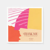 カラーブロック結婚の夏ID740 スタンダードカクテルナプキン (正面)