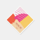 カラーブロック結婚の夏ID740 スタンダードカクテルナプキン (角)