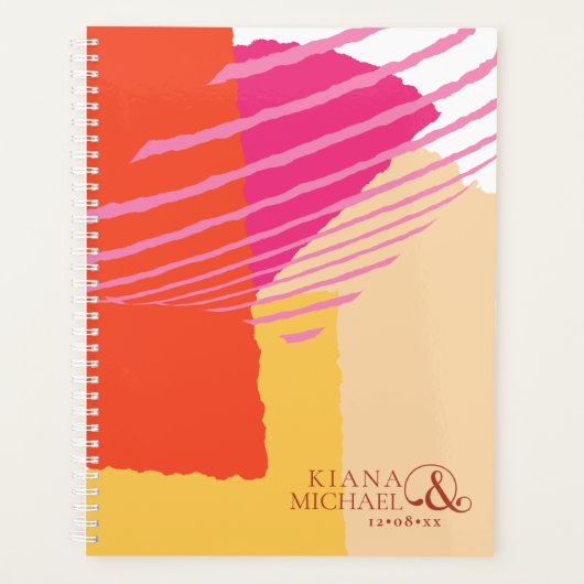 カラーブロック結婚の夏ID740 プランナー手帳 (正面)