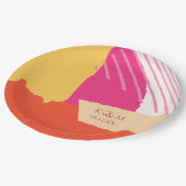 カラーブロック結婚の夏ID740 ペーパープレート (アングル)