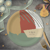 カラーブロック結婚の秋ID740 ペーパープレート