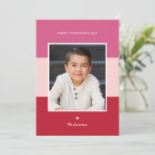 カラーブロック編集可能カラーバレンタインの名刺 シーズンカード (スタンド正面)