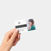 カラーブロック識別バッジの写真とロゴ バッジ (手持ち)