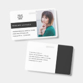 カラーブロック識別バッジの写真とロゴ バッジ (正面&裏面)